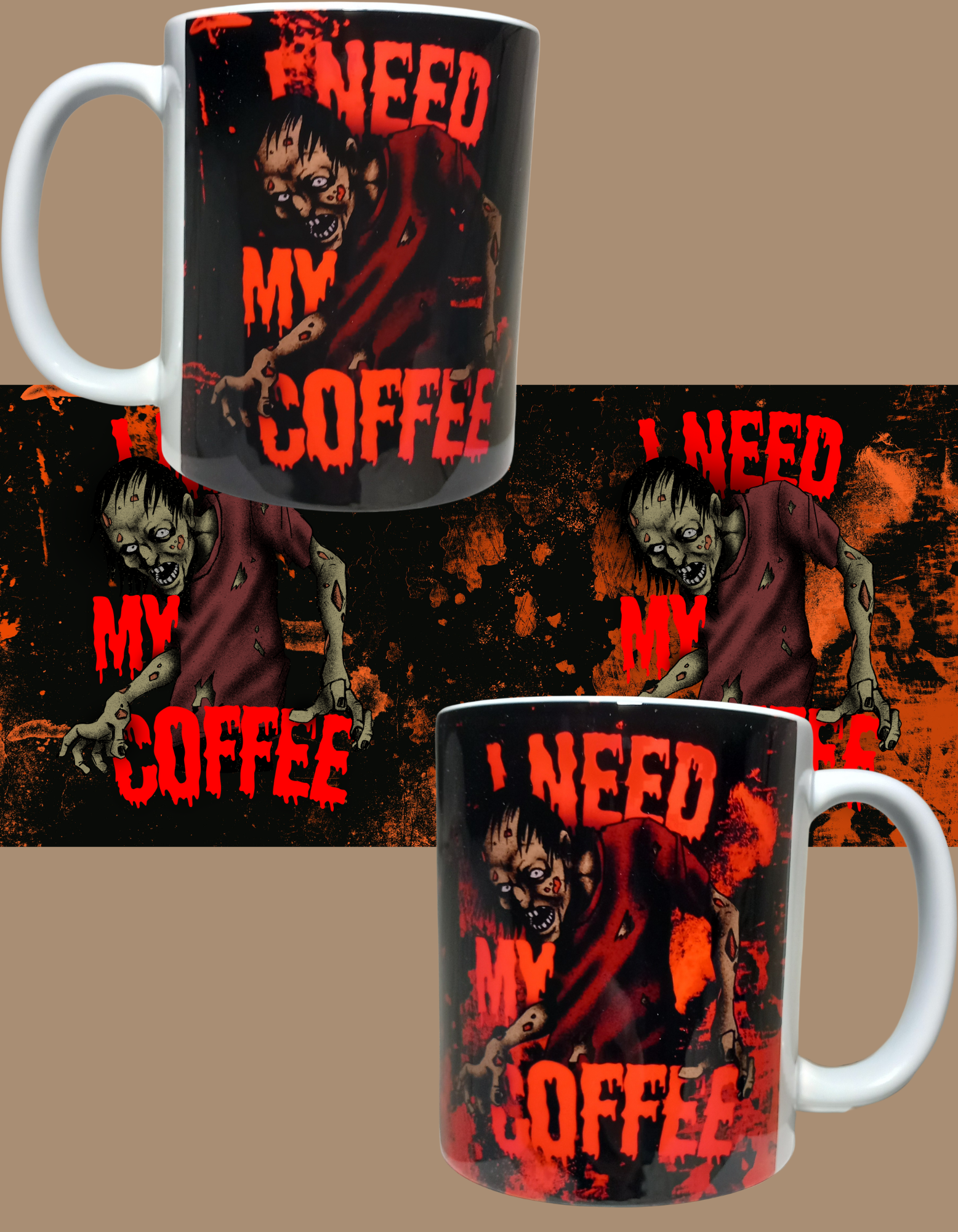 Zombie " I need my coffee" 110z mug