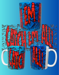 "Catch em all" fishing 110z mug