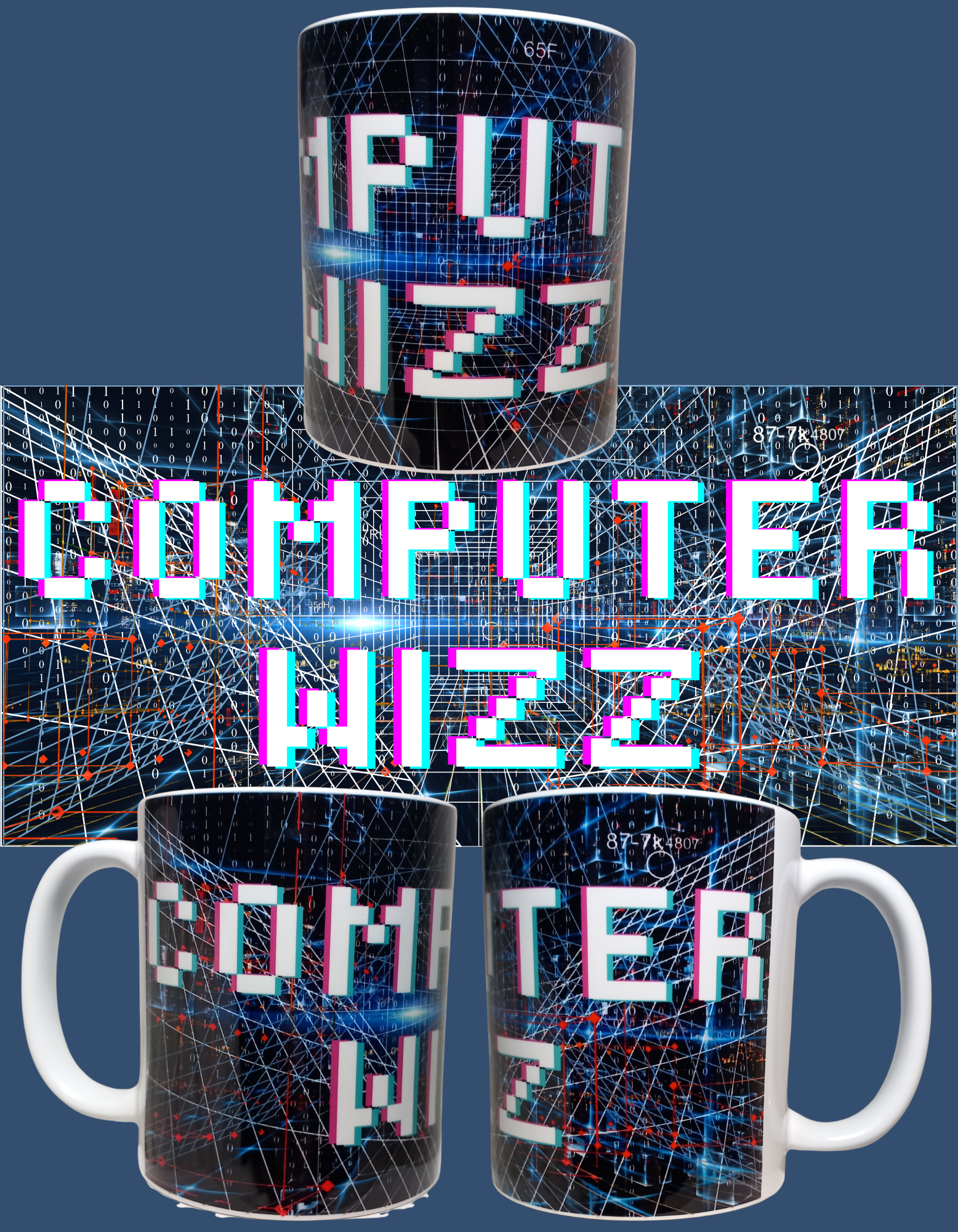 Computer Wizz 110z mug design