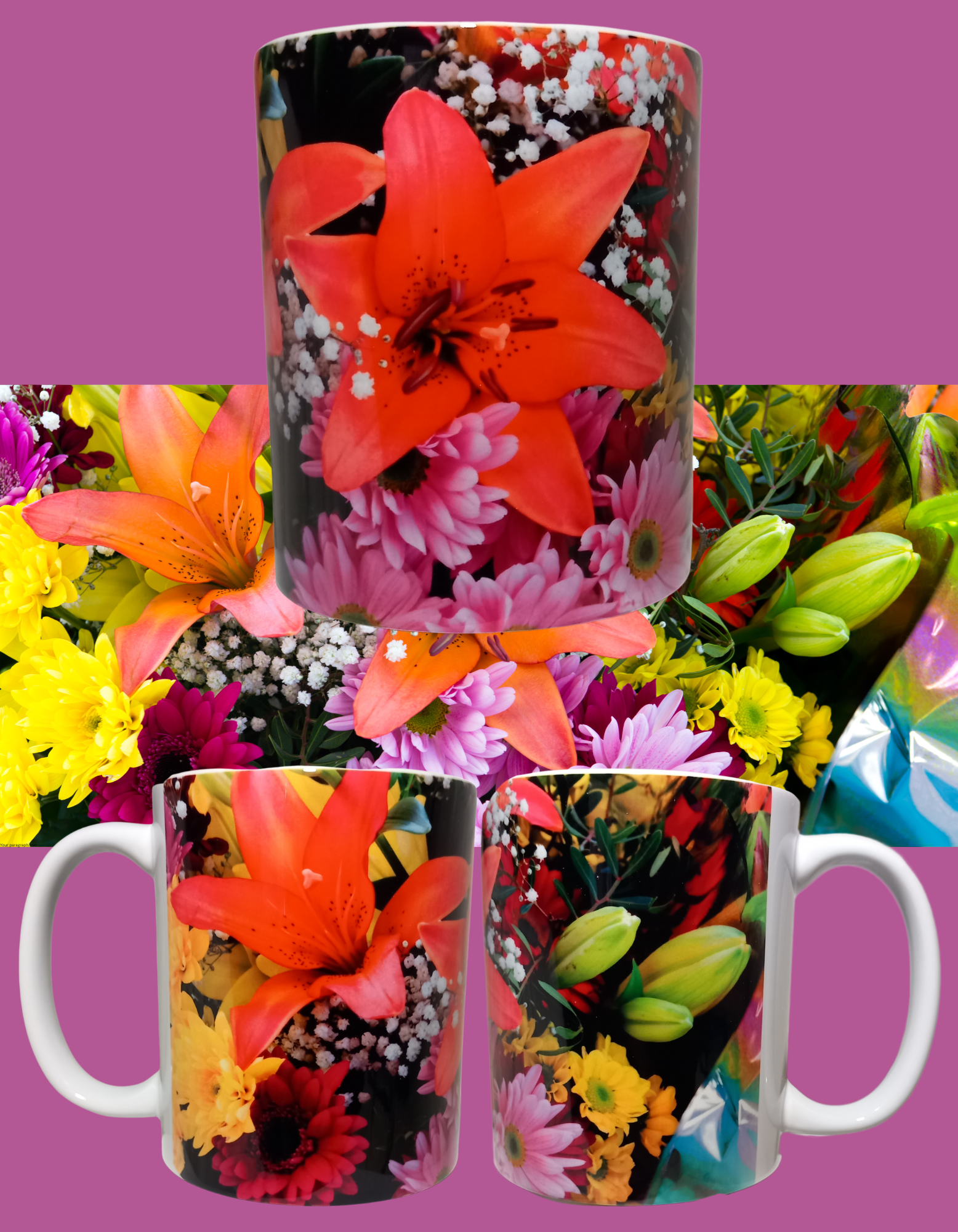Floral bouquet flowers 11oz mug