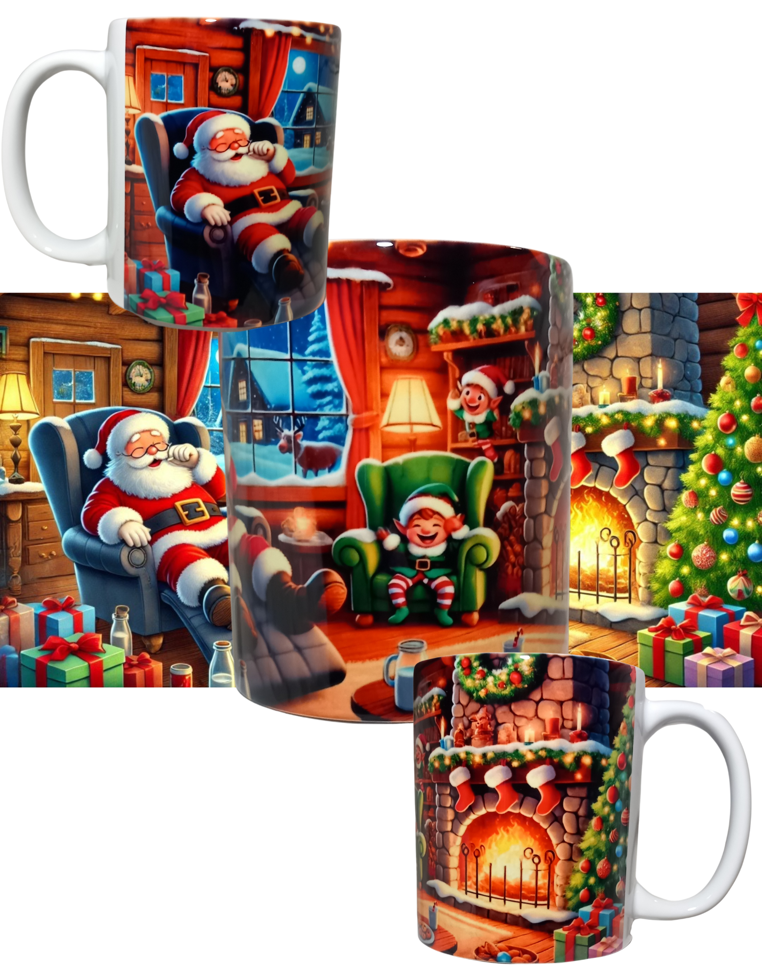 Santa chilling after a long shift mug