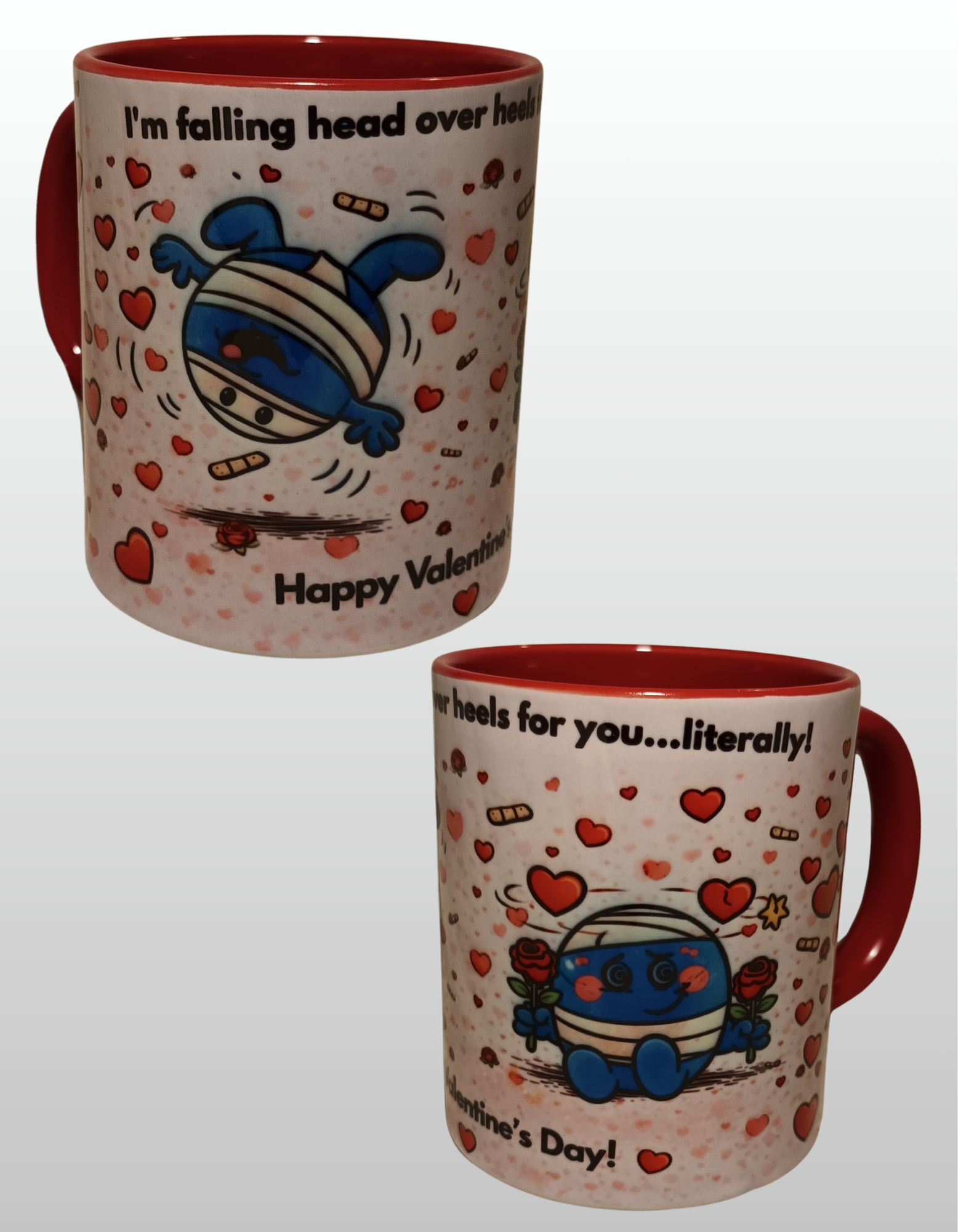 Personalised mugs ( Mr Men ... Mr Bump ) for Valentines
