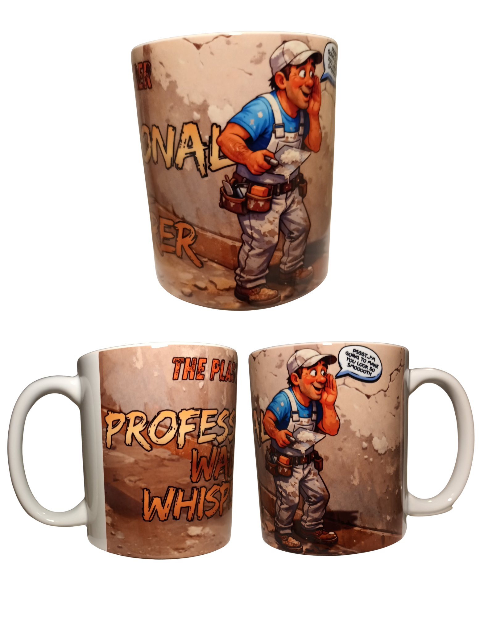 Personalised mugs  (quoted mug for the plasterer)