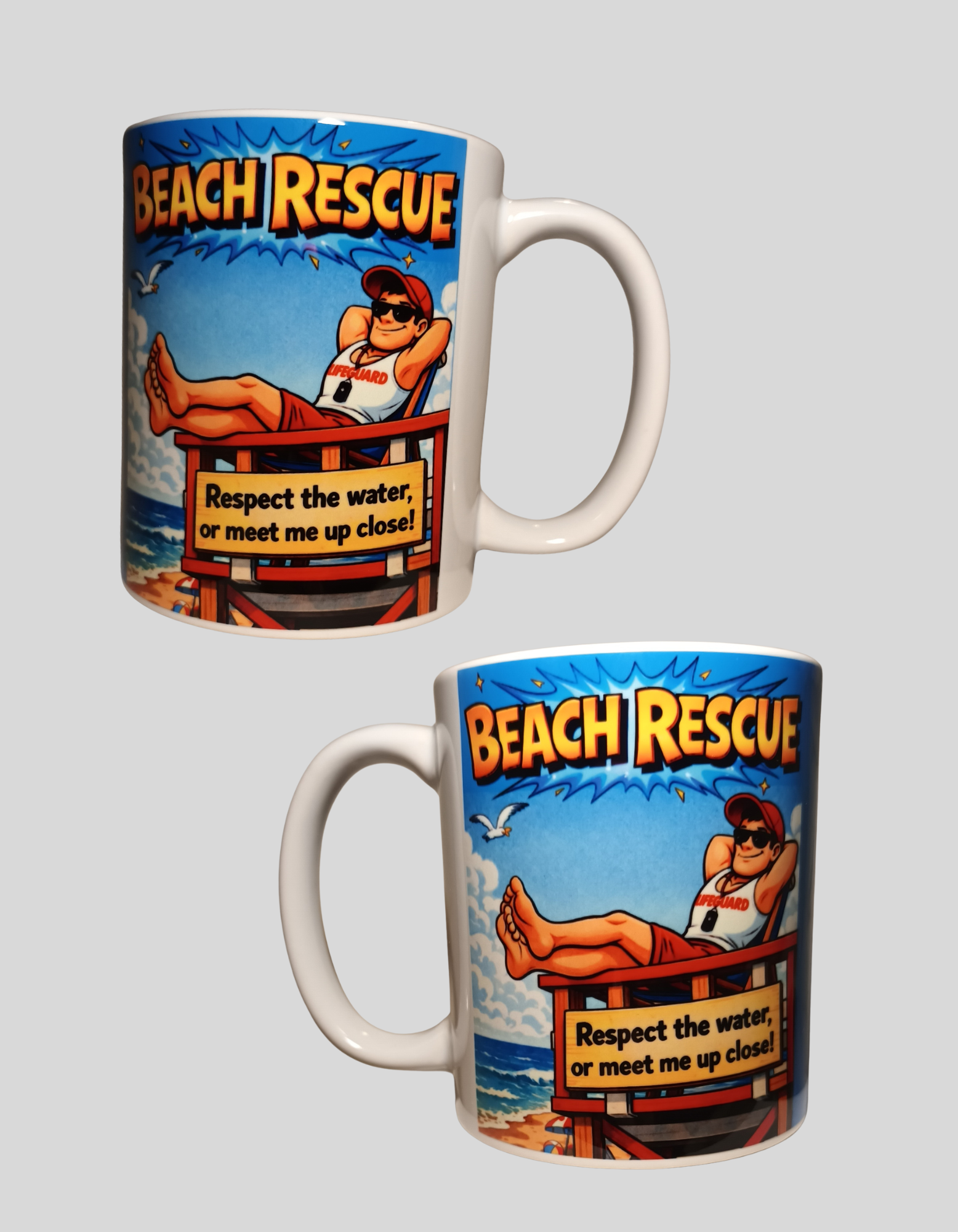 Beach rescue mug