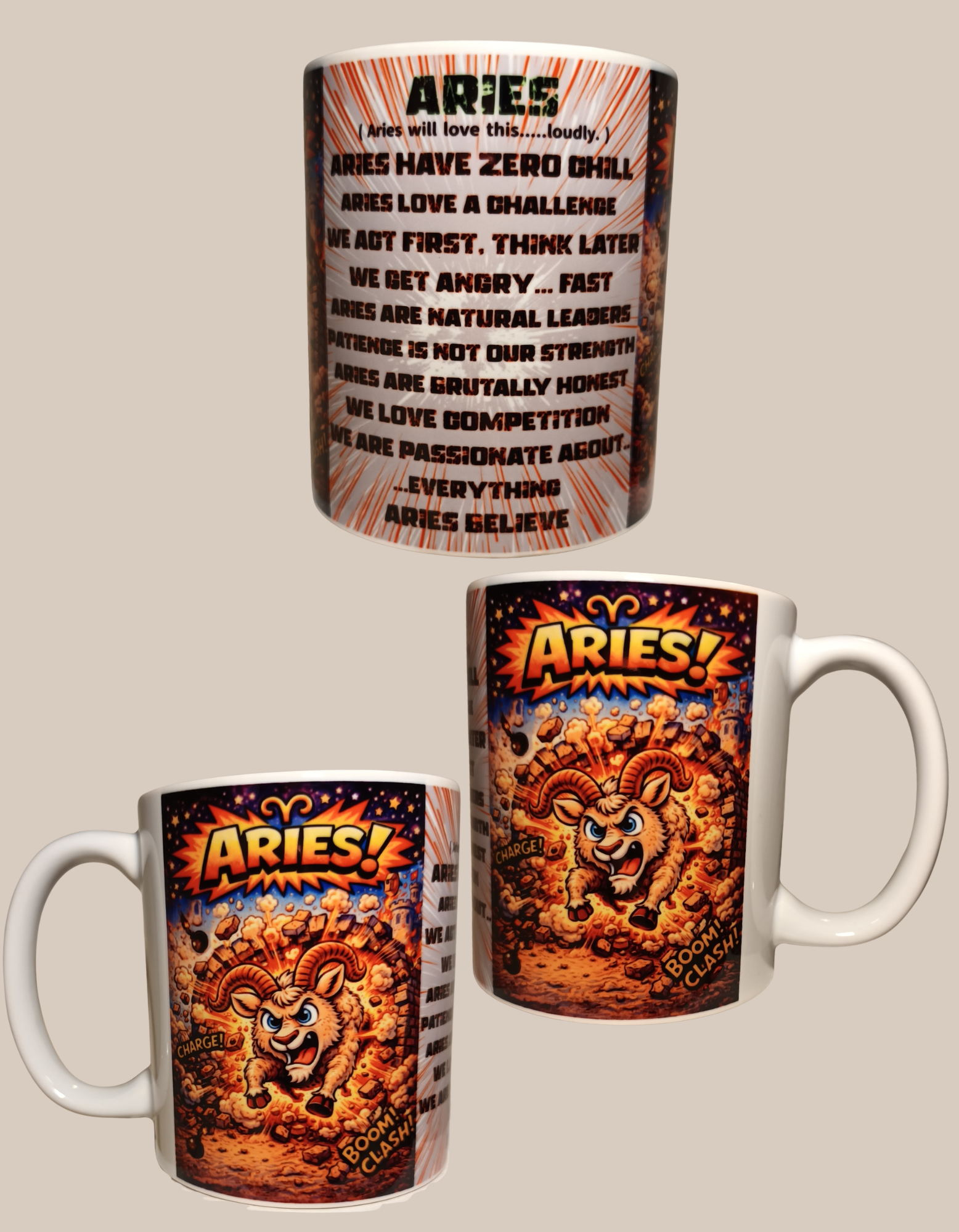 Aries sign mug