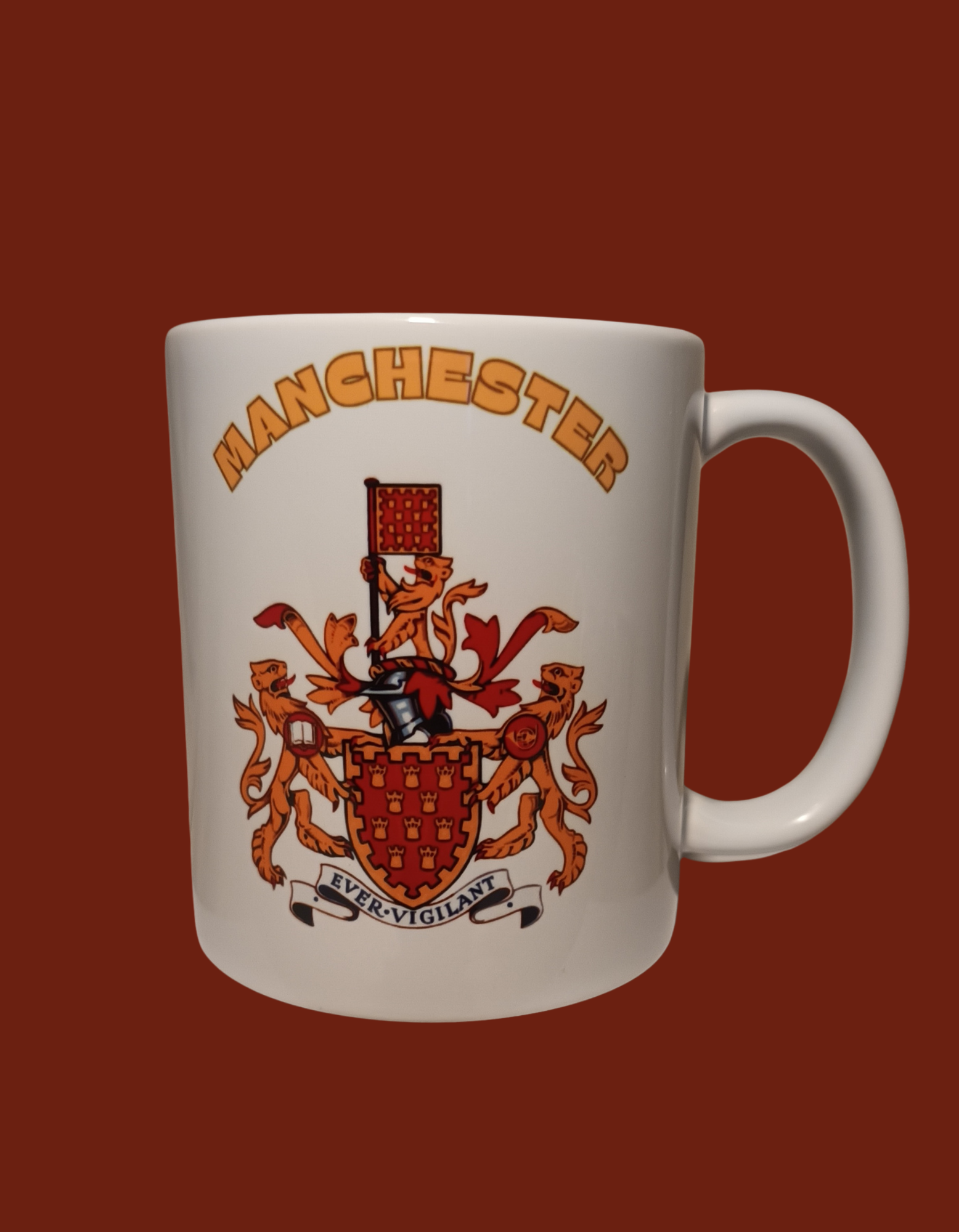 Manchester crest 11oz white mug