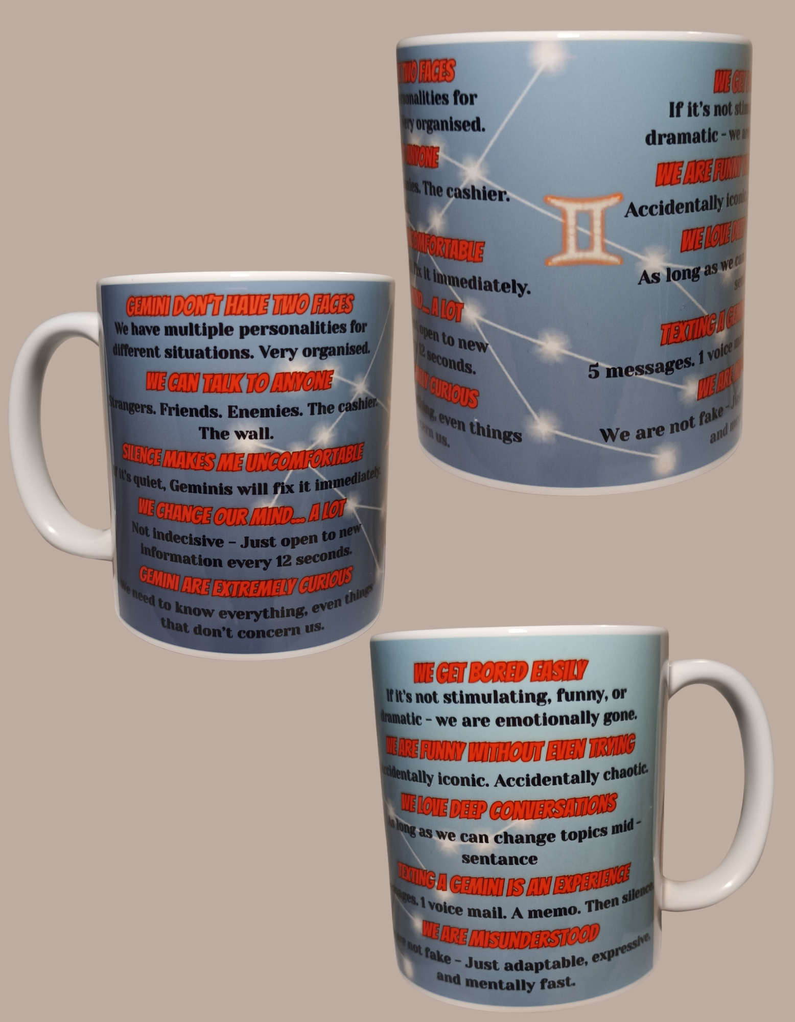Gemini star sign mug