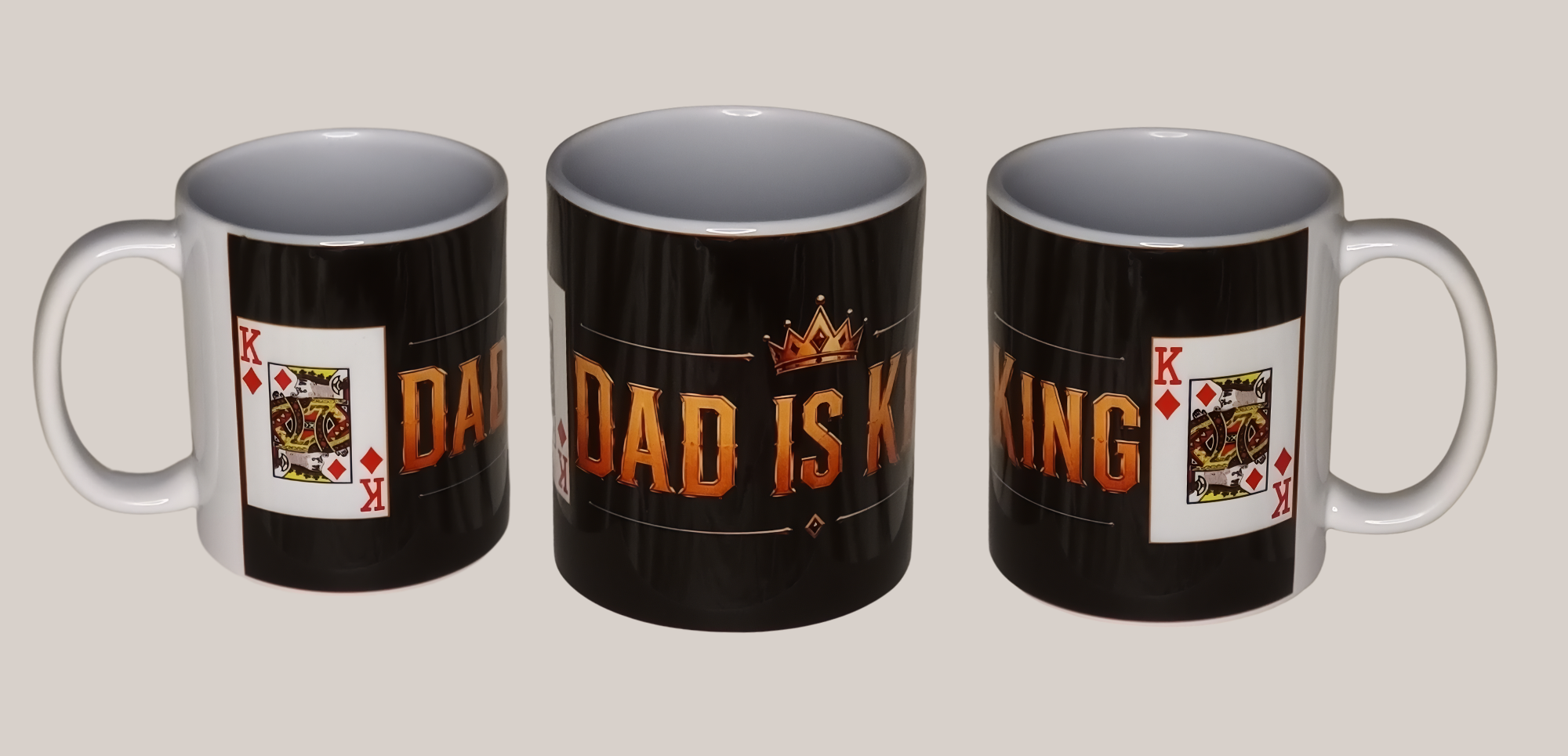 DAD IS KING mug
