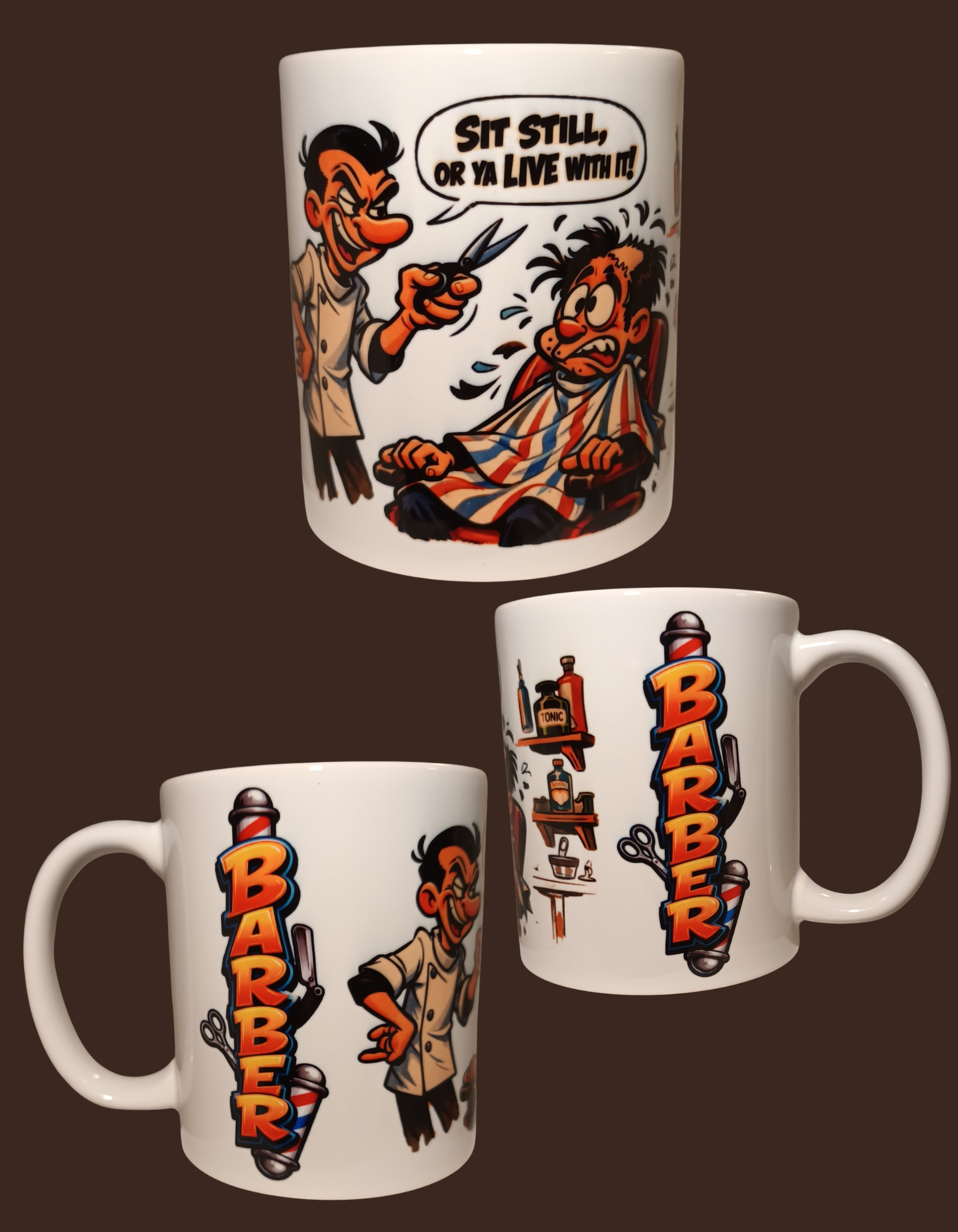 The barber  personalised mugs
